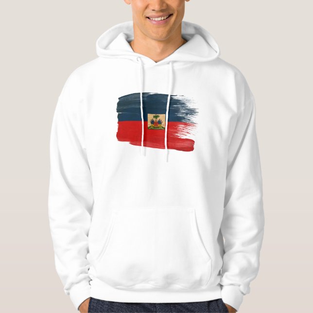 Sudadera con capucha de la bandera de Haití (Anverso)