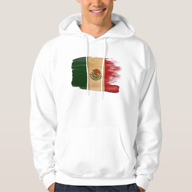 Sudadera con capucha de la bandera de México (Anverso)