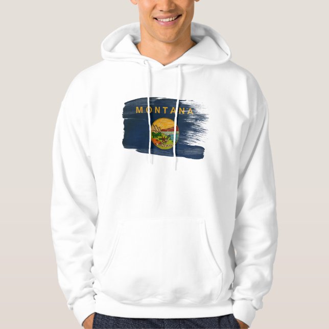 Sudadera con capucha de la bandera de Montana (Anverso)
