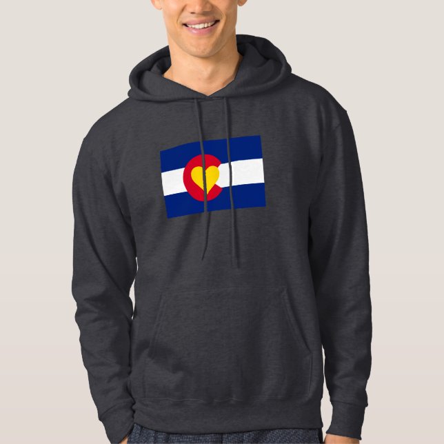 Sudadera con capucha de la bandera del amor de (Anverso)