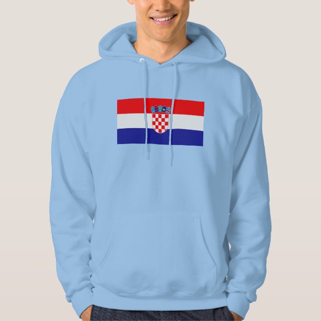 Sudadera con capucha de la bandera oficial de Croa (Anverso)