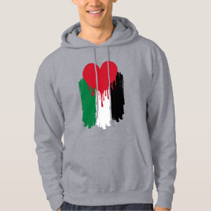 Sudadera con capucha de la bandera palestina Coraz