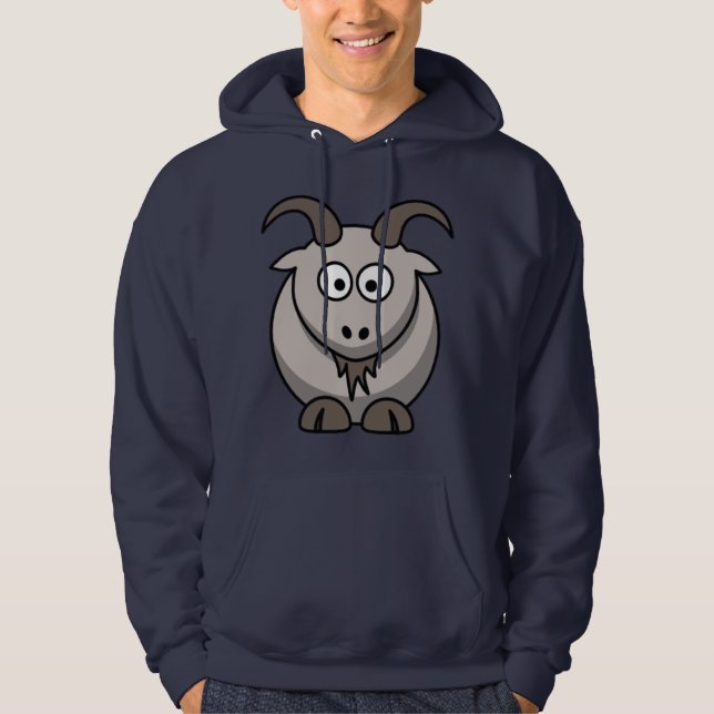 Sudadera con capucha de la cabra del dibujo (Anverso)
