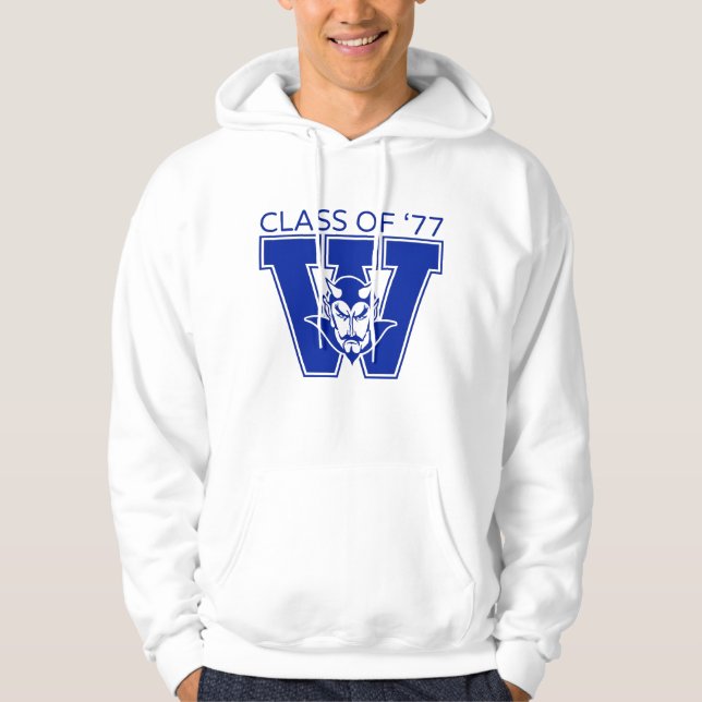 Sudadera con capucha de la clase de 1977 de Wa-Hi (Anverso)