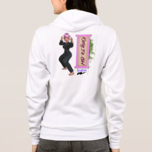 Sudadera con capucha de la cremallera del paño