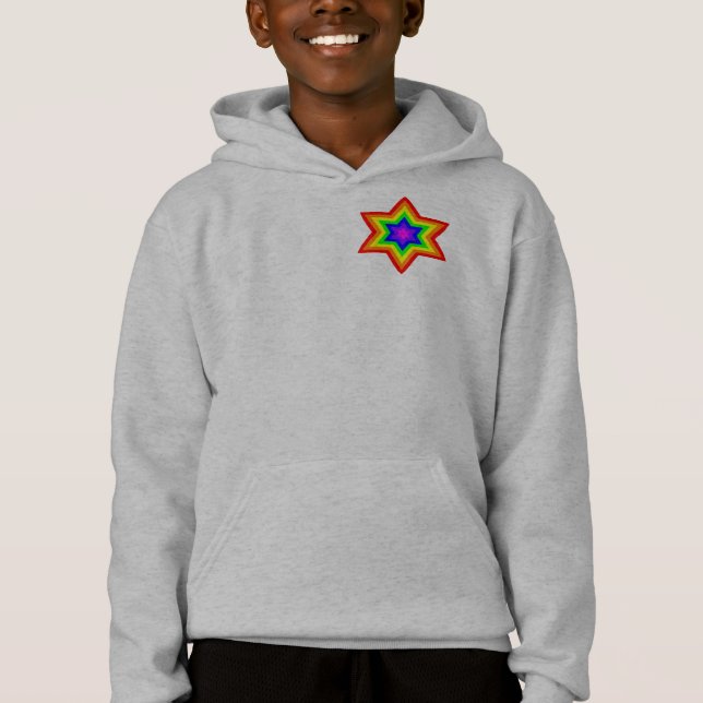 Sudadera con capucha de la cremallera del paño (Anverso)