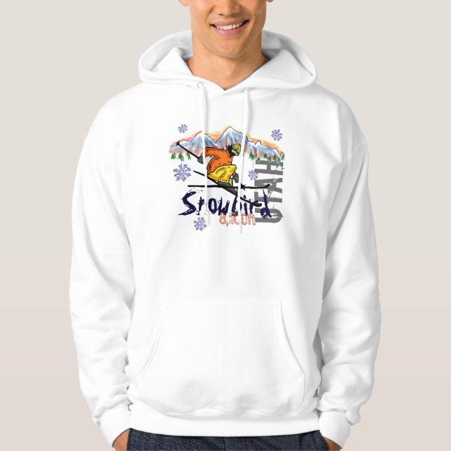 Sudadera con capucha de la elevación del esquí de (Anverso)