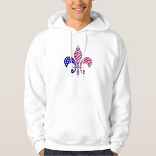 Sudadera con capucha de la flor de lis de la