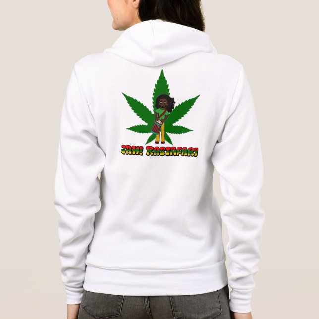 Sudadera con capucha de la hembra de Rasta (Reverso)