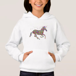 Sudadera con capucha de la impresión del unicornio