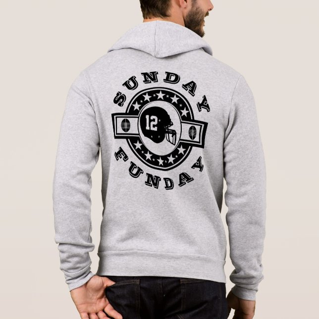 Sudadera con capucha de la Lleno-Cremallera de (Reverso)
