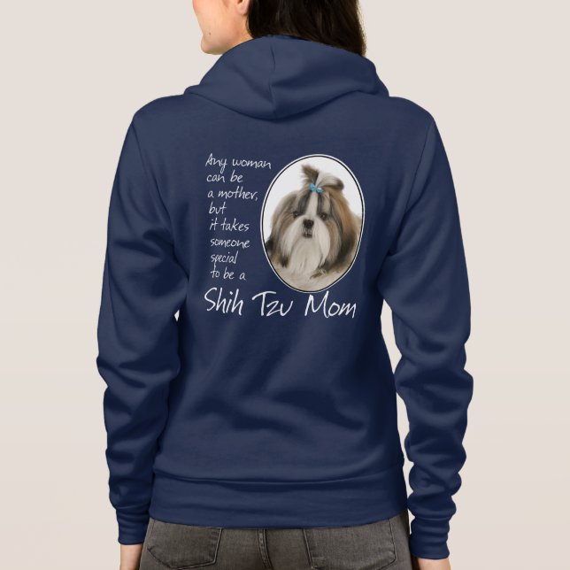 Sudadera con capucha de la mamá de Shih Tzu (Reverso)