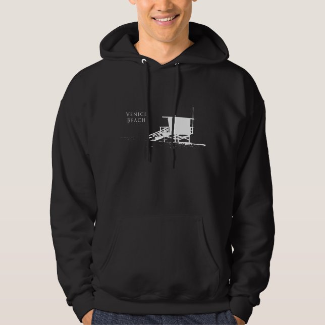 Sudadera con capucha de la oscuridad de la playa (Anverso)