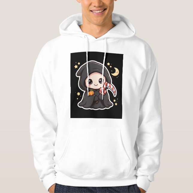 Sudadera con capucha de la Parca linda y amigable (Anverso)