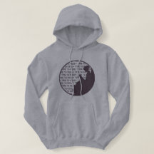 Sudadera con capucha de la señora de la lectura