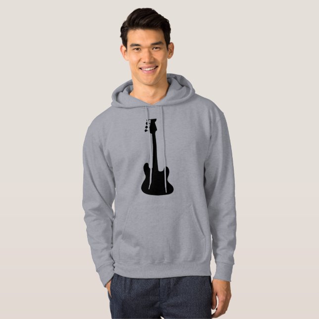 Sudadera con capucha de la silueta de la guitarra (Anverso completo)
