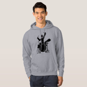Sudadera con capucha de la silueta del batería