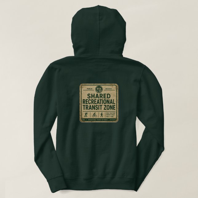 Sudadera con capucha de la Zona de Tránsito Recrea (Reverso del diseño)