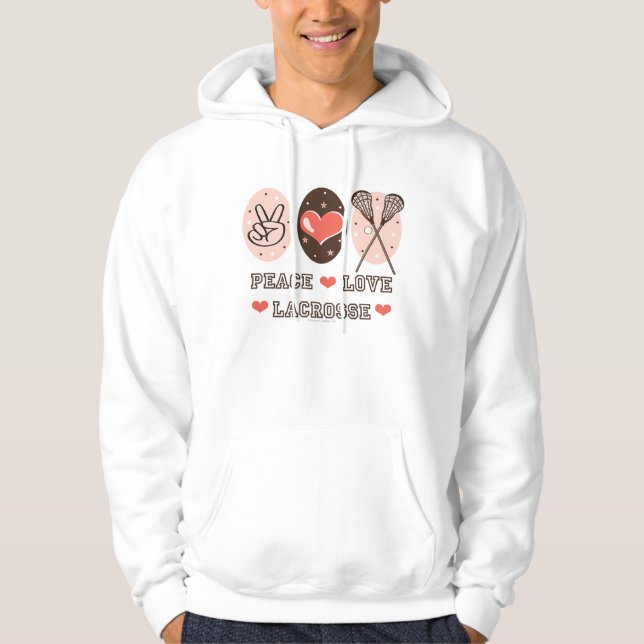 Sudadera con capucha de LaCrosse del amor de la (Anverso)