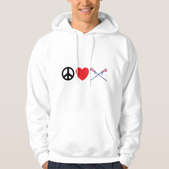 Sudadera con capucha de LaCrosse del amor de la (Anverso)