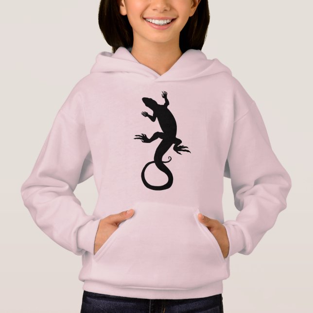 Sudadera con capucha de lagarto para niñas Arte de (Anverso)