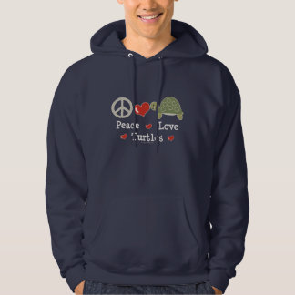 Sudadera con capucha de las tortugas del amor de