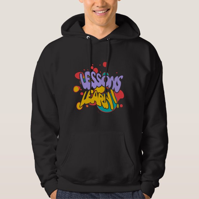 SUDADERA CON CAPUCHA DE LECCIONES DE SALPICADURAS  (Anverso)