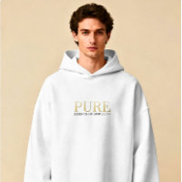 Sudadera con capucha de letra script minimalista d