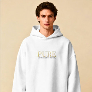 Sudadera con capucha de letra script minimalista d