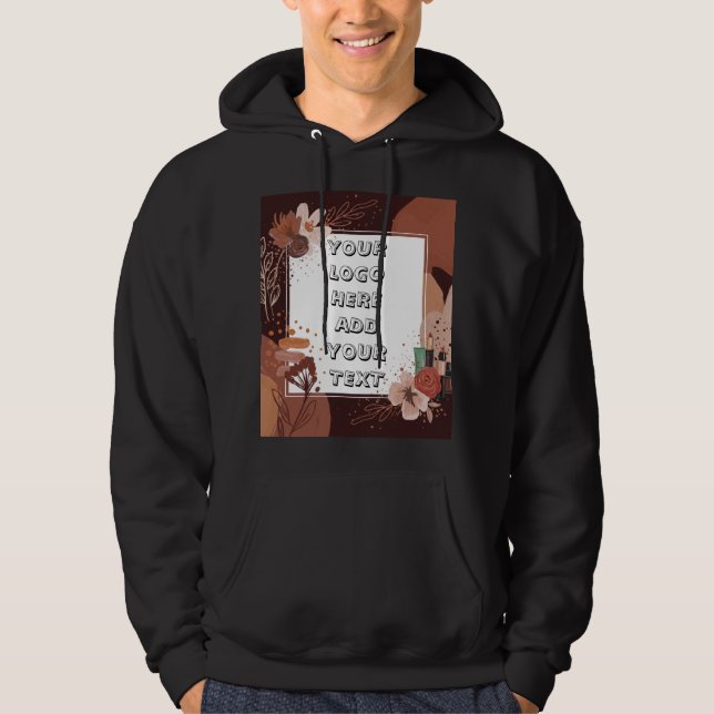 Sudadera con capucha de logotipo de texto fotográf (Anverso)