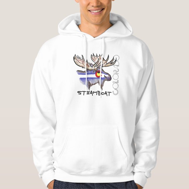 Sudadera con capucha de los alces de Steamboat (Anverso)