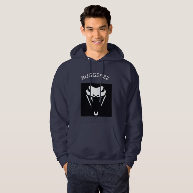 Sudadera con capucha de los azules marinos de (Anverso completo)
