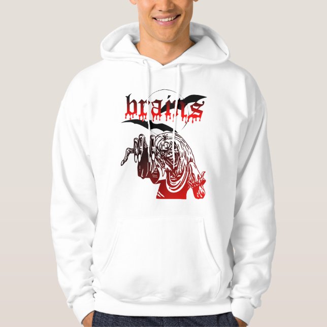 Sudadera con capucha de los cerebros de Zimbie (Anverso)