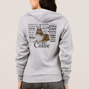 Sudadera con capucha de los rasgos del collie