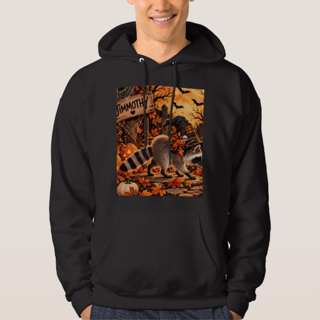 Sudadera con capucha de mapache Jimmothy Cute Hall (Anverso)