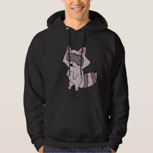 Sudadera con capucha de mapache simple