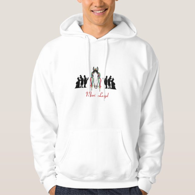 Sudadera con capucha de Mari Lwyd (Anverso)