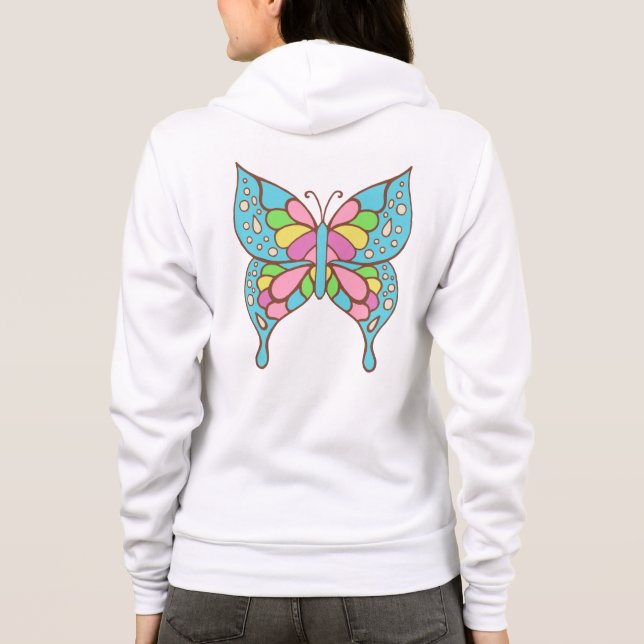 Sudadera con capucha de mariposa  (Reverso)