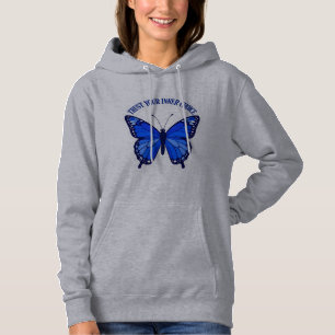 Sudadera con capucha de mariposa azul 'Confía en t