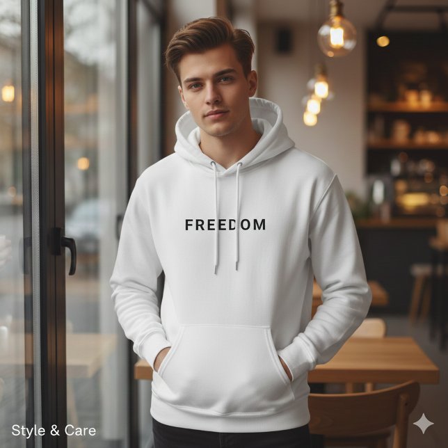 Sudadera con capucha de moda de vestimenta informa (Freedom Custom Text Stylish Casual Wear Hoodie)