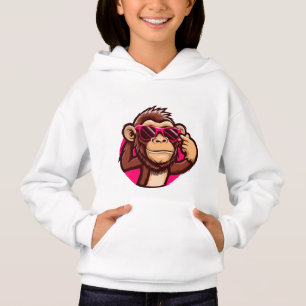 Sudadera con capucha de mono genial para bebé