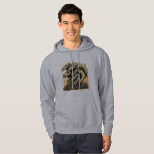 Sudadera con capucha de monstruo kaiju esquelético