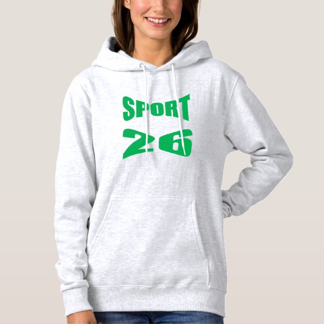 Sudadera con capucha de mujer gris  SPORT 26 (Anverso)