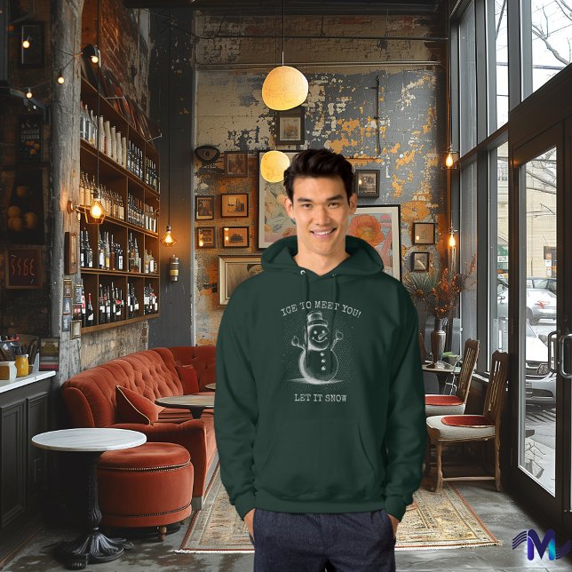 Sudadera con capucha de muñeco de nieve retro - Bl (Subido por el creador)