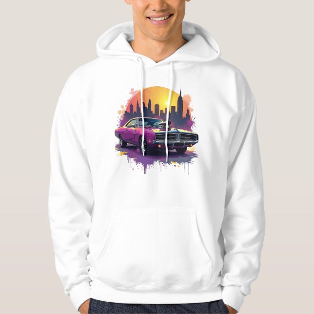 Sudadera con capucha de Muscle Car urbano (Anverso)