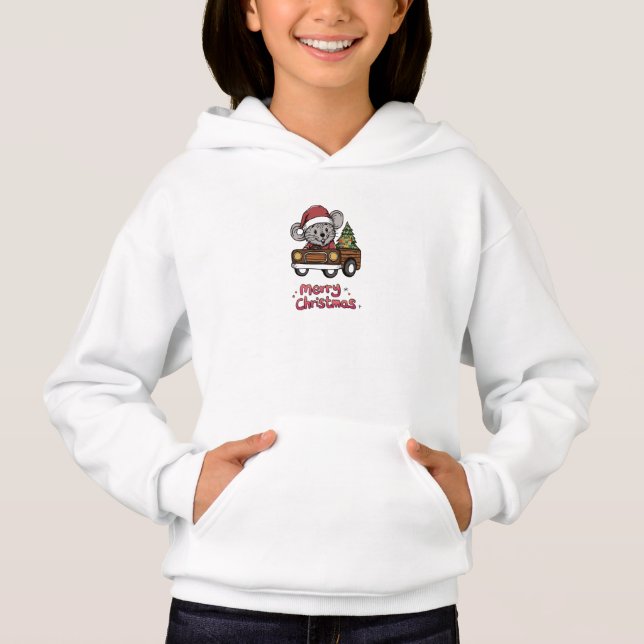 Sudadera con capucha de Navidad para niños | Santa (Anverso)