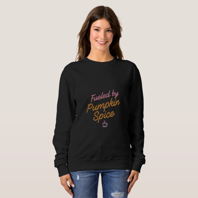 Sudadera con capucha de Neon Pumpkin Spice Energy  (Anverso completo)