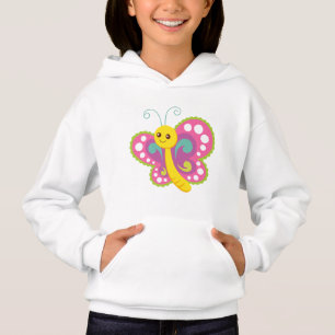Sudadera con capucha de niña - Mariposa
