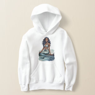 Sudadera con capucha de niña sirena de fantasía