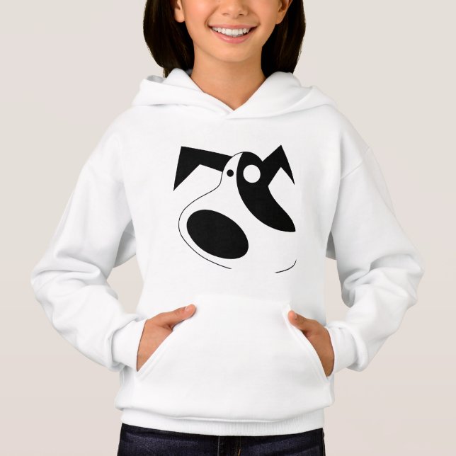 Sudadera con capucha de niñas de cachorro de perro (Anverso)